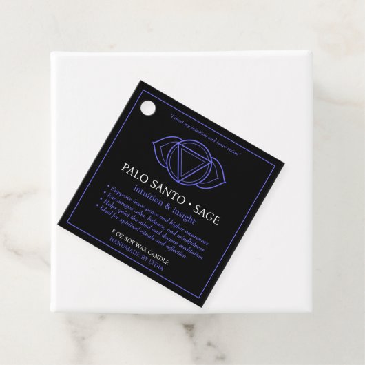 Ajna Third Eye Chakra Candle Label (Beispiel)