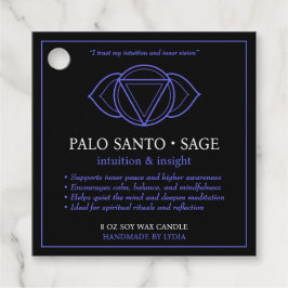 Ajna Third Eye Chakra Candle Label