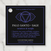 Ajna Third Eye Chakra Kerzenlabel Geschenkanhänger (Vorderseite)