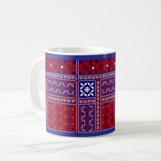 Ajrak Design-Tasse Kaffeetasse (Vorderseite Links)