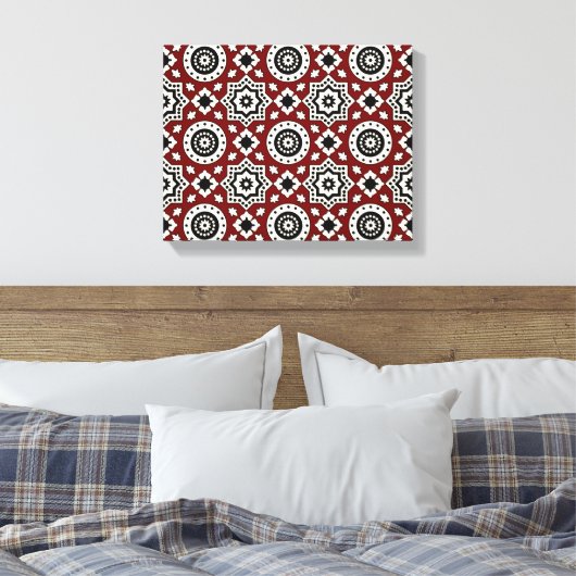 Ajrak Tribal Pattern Leinwand (Insitu (Schlafzimmer))