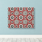 Ajrak Tribal Pattern Leinwand (Insitu (Holzboden))