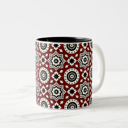 Ajrak Tribal Pattern Tasse (VorderseiteRechts)