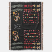 Ajrak wie Style Decke (Vorderseite Vertikal)