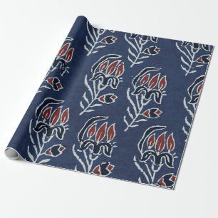 Ajrakh-Muster und Blockdruckmuster und Batik p Geschenkpapier