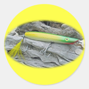 AJS Popper "Green Greenie" Salzwasser Angellocke Runder Aufkleber