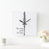 AK1D Big Tall Tree Clock Quadratische Wanduhr (Zuhause)