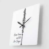AK1D Big Tall Tree Clock Quadratische Wanduhr (Winkel)