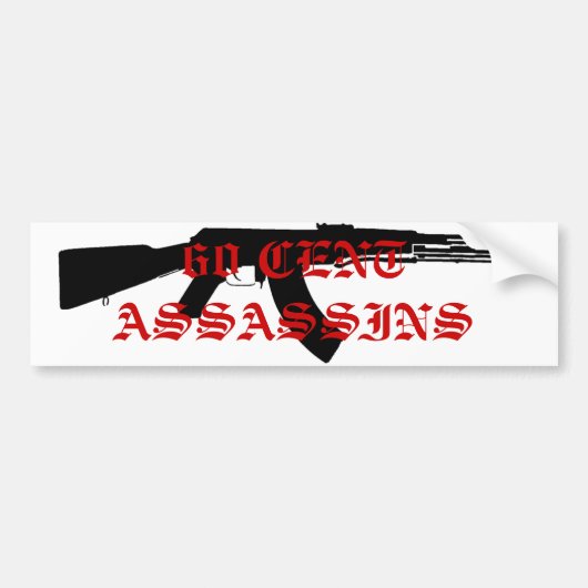 Ak47, 60 CENT-MEUCHELMÖRDER Autoaufkleber (Vorne)