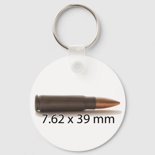 AK47 Ammo 7,62x39mm Runder Schlüsselanhänger (Vorderseite)