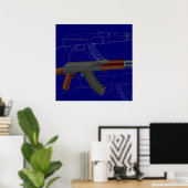 AK47 Bauplan Poster (Heimbüro)