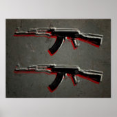 AK47 Sturmgewehr Pop Art Poster (Vorne)