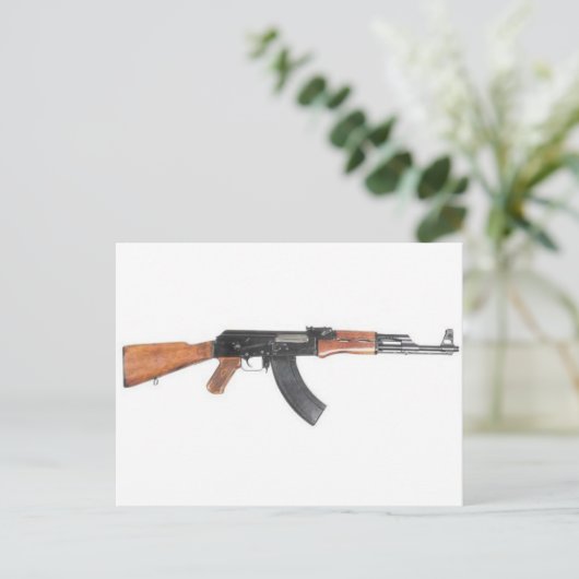 AK47-Sturmgewehr Postkarte (Stehend Vorderseite)
