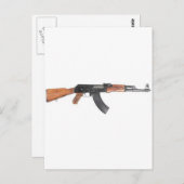 AK47-Sturmgewehr Postkarte (Vorne/Hinten)