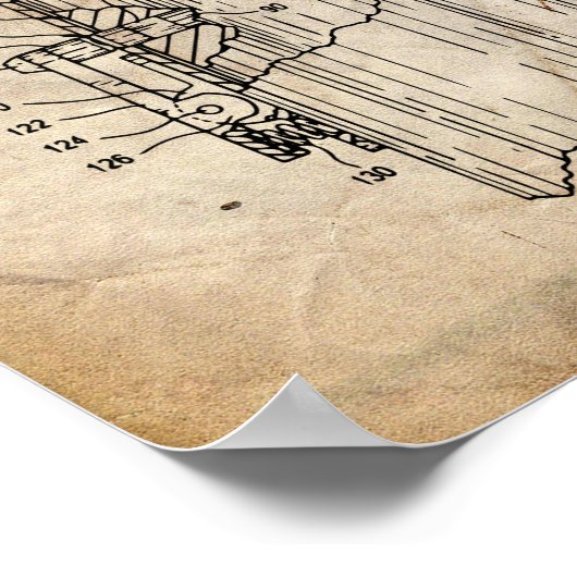 Ak-47 Bolt Locking Patent Poster (Ecke)