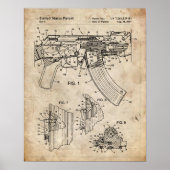 Ak-47 Bolt Locking Patent Poster (Vorne)