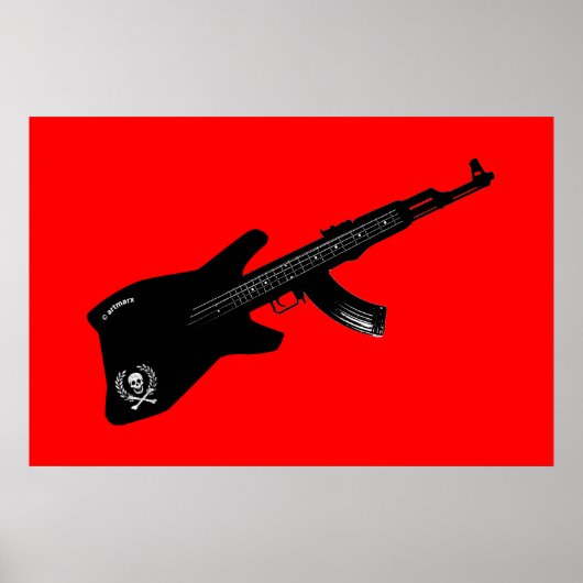 AK 47 Guitar Poster (Vorne)