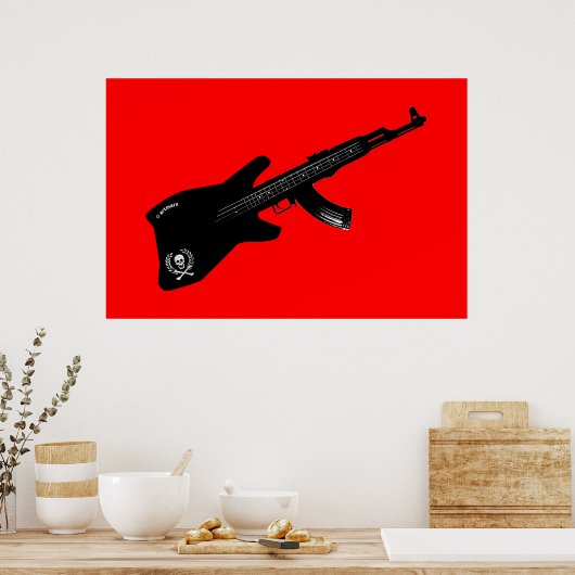 AK 47 Guitar Poster (Küche)