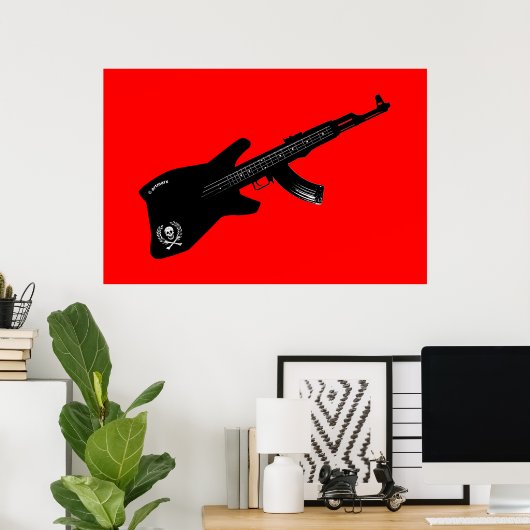 AK 47 Guitar Poster (Heimbüro)