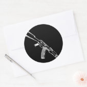 AK-47 Kalashnikov AK47 Rifle Eigentümer Runder Aufkleber (Umschlag)