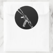 AK-47 Kalashnikov AK47 Rifle Eigentümer Runder Aufkleber (Tasche)