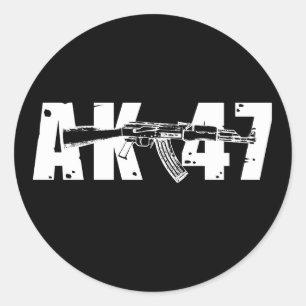 AK-47 Kalashnikov Rifle Gun Rights Runder Aufkleber
