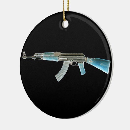 AK-47 Negative Blue Keramikornament (Links)