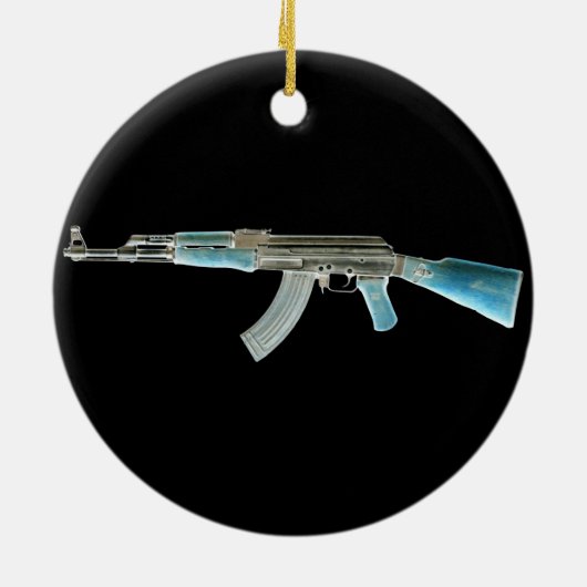 AK-47 Negative Blue Keramikornament (Hinten)