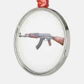 AK-47 ORNAMENT AUS METALL (Links)
