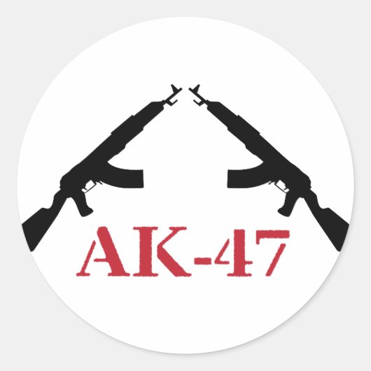 AK-47 RUNDER AUFKLEBER (Vorderseite)