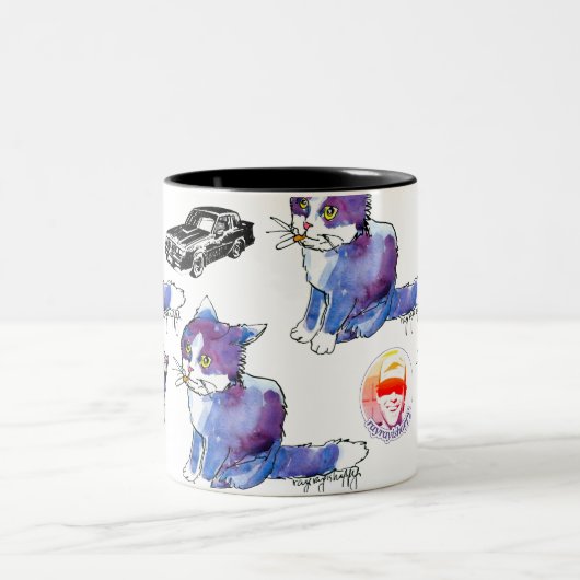 AK-47 Scribbles Mug Zweifarbige Tasse (Mittel)