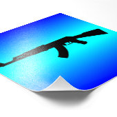 AK-47-Silhouette Fotodruck (Ecke)