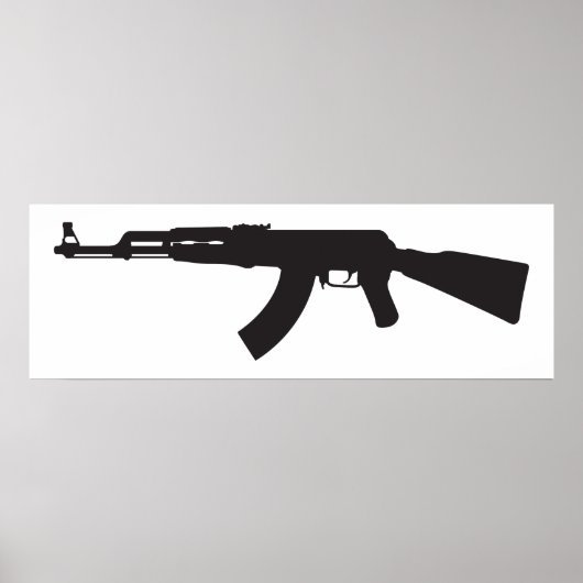 AK-47-Silhouette Poster (Vorne)