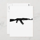 AK-47-Silhouette Postkarte (Vorne/Hinten)