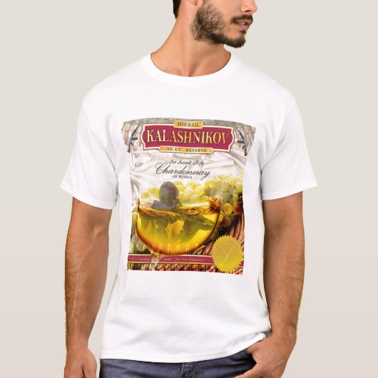 AK-47kalaschnikow-Wein Chardonnay T-Shirt (Vorderseite)