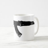AK-47Silhouette Kaffeetasse (VorderseiteRechts)