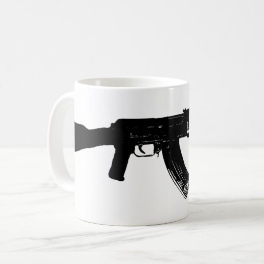 AK-47Silhouette Kaffeetasse (Vorderseite Links)