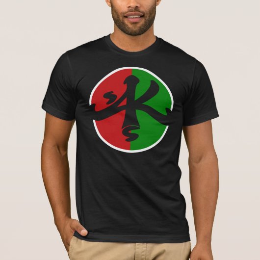 AK rotes weißes schwarzes Grün T-Shirt (Vorderseite)