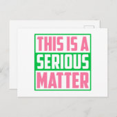 AKA Das ist eine ernste Angelegenheit von 1908 Postkarte (Vorne/Hinten)