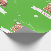 AKA Individuelle Name Frohe Weihnachts-Gingerbread Geschenkpapier (Ecke)