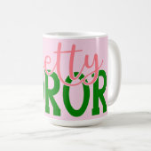 AKA Inspiried Pink und Green Hübsch Soror Kaffeetasse (VorderseiteRechts)