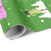 AKA Inspiriert Wrapping Paper | Rosa und Grün Geschenkpapier (Rolleneckpunkt)