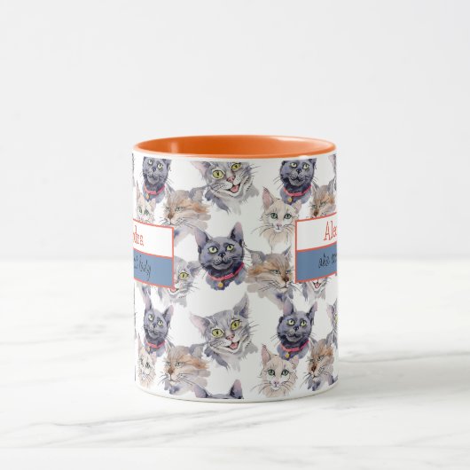 Aka-Katzenfrau Tasse (Zentrum)