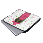 AKA Pink & Green Laptopschutzhülle (Vorne Knopf)