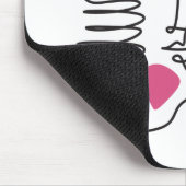 AKA Pink & Green Line Art Mousepad (Ecke)