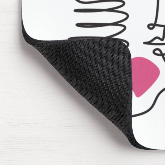 AKA Pink & Green Line Art Mousepad (Ecke)