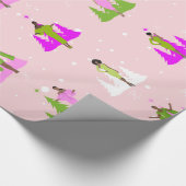 AKA Pink und Green Black Geschenkpapier (Ecke)