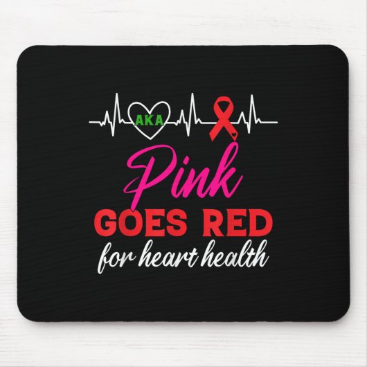 Aka Pink wird rot für das Bewusstsein für Herzgesu Mousepad (Vorne)