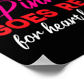 Aka Pink wird rot für das Bewusstsein für Herzgesu Poster (Ecke)