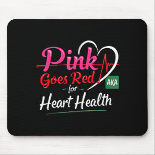 Aka Pink wird Rot Herzgesundheitsbewusstseins-Kost Mousepad